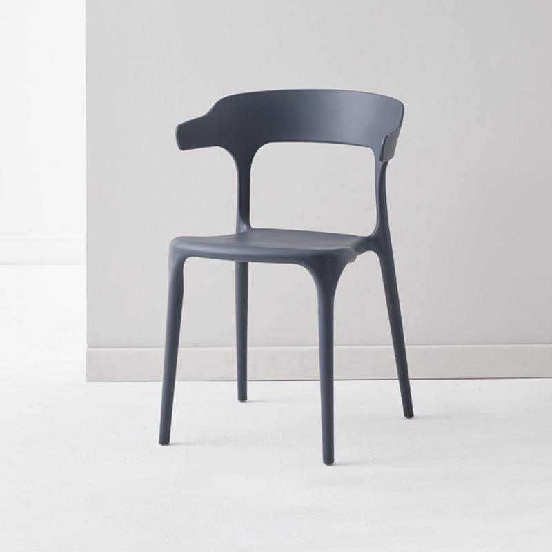 Contemporary Side Chair Stacking Dining Colorful Plastic Armless Chairs for Dining Room Grey 1 Piece Clearhalo ' kitchen&dining_furn' 'Dining Chairs' 'Dining Tables & Seating' 'dining_chair' 'furn' 'furn_dining_chair' 'Furniture' 'furniture_dining_chair' 'Kitchen & Dining Furniture' 'kitchen' 3565026