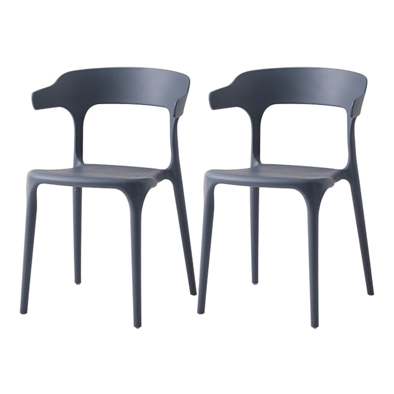 Contemporary Side Chair Stacking Dining Colorful Plastic Armless Chairs for Dining Room Grey 2 Piece Set Clearhalo ' kitchen&dining_furn' 'Dining Chairs' 'Dining Tables & Seating' 'dining_chair' 'furn' 'furn_dining_chair' 'Furniture' 'furniture_dining_chair' 'Kitchen & Dining Furniture' 'kitchen' 3565027