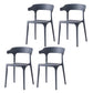 Contemporary Side Chair Stacking Dining Colorful Plastic Armless Chairs for Dining Room Grey 4 Piece Set Clearhalo ' kitchen&dining_furn' 'Dining Chairs' 'Dining Tables & Seating' 'dining_chair' 'furn' 'furn_dining_chair' 'Furniture' 'furniture_dining_chair' 'Kitchen & Dining Furniture' 'kitchen' 3565028