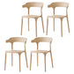 Contemporary Side Chair Stacking Dining Colorful Plastic Armless Chairs for Dining Room Camel 4 Piece Set Clearhalo ' kitchen&dining_furn' 'Dining Chairs' 'Dining Tables & Seating' 'dining_chair' 'furn' 'furn_dining_chair' 'Furniture' 'furniture_dining_chair' 'Kitchen & Dining Furniture' 'kitchen' 3565034