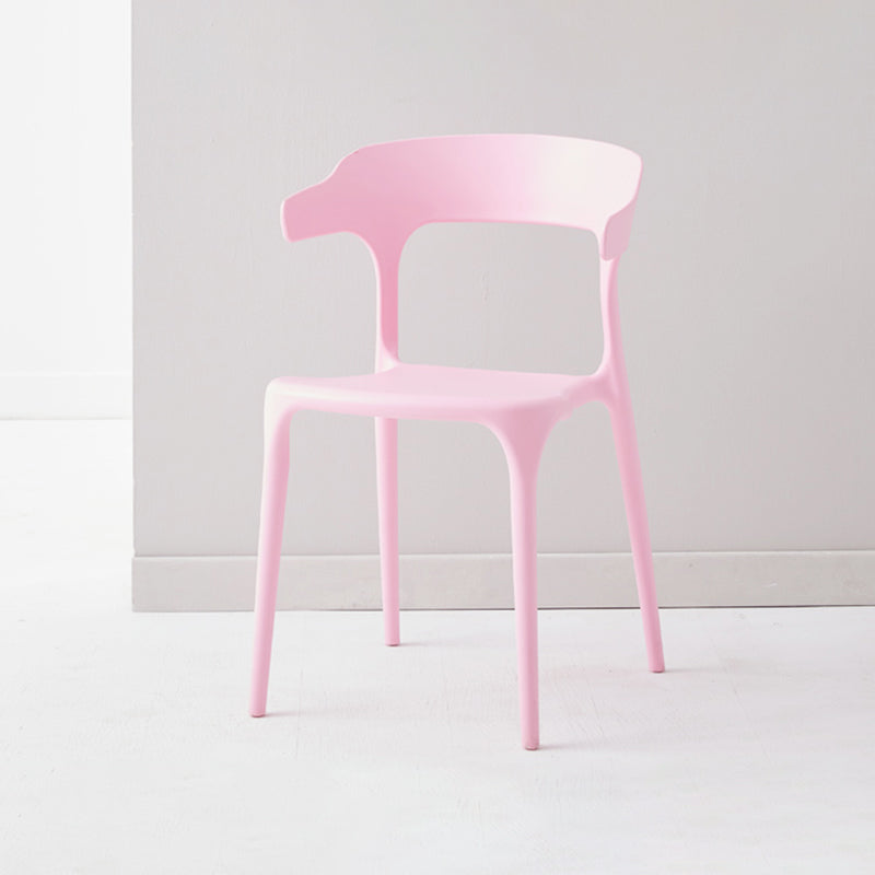 Contemporary Side Chair Stacking Dining Colorful Plastic Armless Chairs for Dining Room Nude Pink 1 Piece Clearhalo ' kitchen&dining_furn' 'Dining Chairs' 'Dining Tables & Seating' 'dining_chair' 'furn' 'furn_dining_chair' 'Furniture' 'furniture_dining_chair' 'Kitchen & Dining Furniture' 'kitchen' 3565041