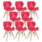 Nordic Leather Side Dining Chairs Wingback Armless Chair with Wood Legs Red Set of 8 Clearhalo ' kitchen&dining_furn' 'Dining Chairs' 'Dining Tables & Seating' 'dining_chair' 'Furniture' 'furniture_dining_chair' 'Kitchen & Dining Furniture' 'kitchen' 3565070