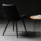 Modern Design Faux Leather Side Chair with 4 Metal Black Finish Legs Solid Back Armless Chair Clearhalo ' kitchen&dining_furn' 'Dining Chairs' 'Dining Tables & Seating' 'dining_chair' 'furn' 'furn_dining_chair' 'Furniture' 'furniture_dining_chair' 'Kitchen & Dining Furniture' 'kitchen' 3565076