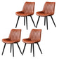 Modern Design Faux Leather Side Chair with 4 Metal Black Finish Legs Solid Back Armless Chair Orange 4 Piece Set Black Clearhalo ' kitchen&dining_furn' 'Dining Chairs' 'Dining Tables & Seating' 'dining_chair' 'furn' 'furn_dining_chair' 'Furniture' 'furniture_dining_chair' 'Kitchen & Dining Furniture' 'kitchen' 3565081