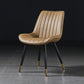 Modern Design Faux Leather Side Chair with 4 Metal Black Finish Legs Solid Back Armless Chair Beige 1 Piece Brass Gold Clearhalo ' kitchen&dining_furn' 'Dining Chairs' 'Dining Tables & Seating' 'dining_chair' 'furn' 'furn_dining_chair' 'Furniture' 'furniture_dining_chair' 'Kitchen & Dining Furniture' 'kitchen' 3565083
