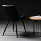 Modern Design Faux Leather Side Chair with 4 Metal Black Finish Legs Solid Back Armless Chair Clearhalo ' kitchen&dining_furn' 'Dining Chairs' 'Dining Tables & Seating' 'dining_chair' 'furn' 'furn_dining_chair' 'Furniture' 'furniture_dining_chair' 'Kitchen & Dining Furniture' 'kitchen' 3565088