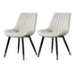 Modern Design Faux Leather Side Chair with 4 Metal Black Finish Legs Solid Back Armless Chair White-Gray 2 Piece Set Brass Gold Clearhalo ' kitchen&dining_furn' 'Dining Chairs' 'Dining Tables & Seating' 'dining_chair' 'furn' 'furn_dining_chair' 'Furniture' 'furniture_dining_chair' 'Kitchen & Dining Furniture' 'kitchen' 3565098
