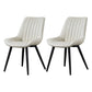 Modern Design Faux Leather Side Chair with 4 Metal Black Finish Legs Solid Back Armless Chair White-Gray 2 Piece Set Black Clearhalo ' kitchen&dining_furn' 'Dining Chairs' 'Dining Tables & Seating' 'dining_chair' 'furn' 'furn_dining_chair' 'Furniture' 'furniture_dining_chair' 'Kitchen & Dining Furniture' 'kitchen' 3565101