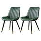 Modern Design Faux Leather Side Chair with 4 Metal Black Finish Legs Solid Back Armless Chair Green 2 Piece Set Brass Gold Clearhalo ' kitchen&dining_furn' 'Dining Chairs' 'Dining Tables & Seating' 'dining_chair' 'furn' 'furn_dining_chair' 'Furniture' 'furniture_dining_chair' 'Kitchen & Dining Furniture' 'kitchen' 3565104