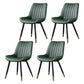 Modern Design Faux Leather Side Chair with 4 Metal Black Finish Legs Solid Back Armless Chair Green 4 Piece Set Brass Gold Clearhalo ' kitchen&dining_furn' 'Dining Chairs' 'Dining Tables & Seating' 'dining_chair' 'furn' 'furn_dining_chair' 'Furniture' 'furniture_dining_chair' 'Kitchen & Dining Furniture' 'kitchen' 3565105