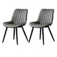 Modern Design Faux Leather Side Chair with 4 Metal Black Finish Legs Solid Back Armless Chair Grey 2 Piece Set Black Clearhalo ' kitchen&dining_furn' 'Dining Chairs' 'Dining Tables & Seating' 'dining_chair' 'furn' 'furn_dining_chair' 'Furniture' 'furniture_dining_chair' 'Kitchen & Dining Furniture' 'kitchen' 3565110