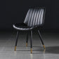 Modern Design Faux Leather Side Chair with 4 Metal Black Finish Legs Solid Back Armless Chair Black 1 Piece Brass Gold Clearhalo ' kitchen&dining_furn' 'Dining Chairs' 'Dining Tables & Seating' 'dining_chair' 'furn' 'furn_dining_chair' 'Furniture' 'furniture_dining_chair' 'Kitchen & Dining Furniture' 'kitchen' 3565115