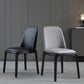 Scandinavian Style Faux Leather Side Chairs with Wooden Legs Solid Back Chair for Home Clearhalo ' kitchen&dining_furn' 'Dining Chairs' 'Dining Tables & Seating' 'dining_chair' 'furn' 'furn_dining_chair' 'Furniture' 'furniture_dining_chair' 'Kitchen & Dining Furniture' 'kitchen' 3565133