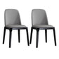 Scandinavian Style Faux Leather Side Chairs with Wooden Legs Solid Back Chair for Home Light Gray-White 2 Piece Set Clearhalo ' kitchen&dining_furn' 'Dining Chairs' 'Dining Tables & Seating' 'dining_chair' 'furn' 'furn_dining_chair' 'Furniture' 'furniture_dining_chair' 'Kitchen & Dining Furniture' 'kitchen' 3565134
