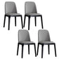 Scandinavian Style Faux Leather Side Chairs with Wooden Legs Solid Back Chair for Home Light Gray-White 4 Piece Set Clearhalo ' kitchen&dining_furn' 'Dining Chairs' 'Dining Tables & Seating' 'dining_chair' 'furn' 'furn_dining_chair' 'Furniture' 'furniture_dining_chair' 'Kitchen & Dining Furniture' 'kitchen' 3565135