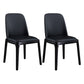 Scandinavian Style Faux Leather Side Chairs with Wooden Legs Solid Back Chair for Home Black 2 Piece Set Clearhalo ' kitchen&dining_furn' 'Dining Chairs' 'Dining Tables & Seating' 'dining_chair' 'furn' 'furn_dining_chair' 'Furniture' 'furniture_dining_chair' 'Kitchen & Dining Furniture' 'kitchen' 3565140