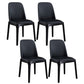 Scandinavian Style Faux Leather Side Chairs with Wooden Legs Solid Back Chair for Home Black 4 Piece Set Clearhalo ' kitchen&dining_furn' 'Dining Chairs' 'Dining Tables & Seating' 'dining_chair' 'furn' 'furn_dining_chair' 'Furniture' 'furniture_dining_chair' 'Kitchen & Dining Furniture' 'kitchen' 3565142