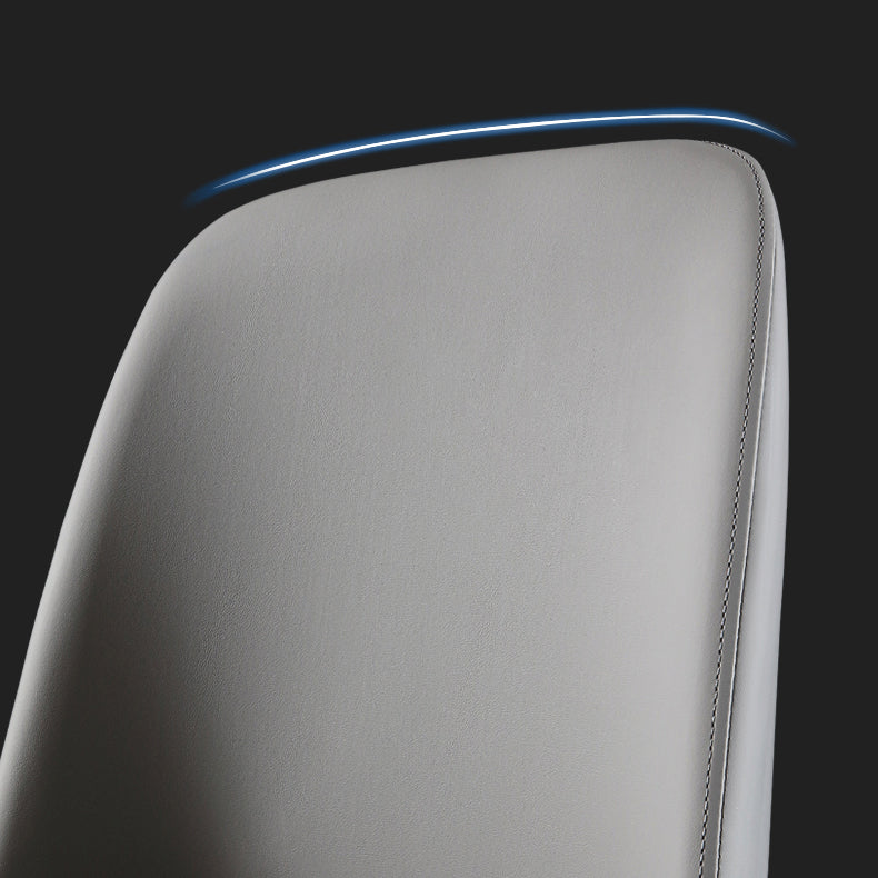 Scandinavian Style Faux Leather Side Chairs with Wooden Legs Solid Back Chair for Home Clearhalo ' kitchen&dining_furn' 'Dining Chairs' 'Dining Tables & Seating' 'dining_chair' 'furn' 'furn_dining_chair' 'Furniture' 'furniture_dining_chair' 'Kitchen & Dining Furniture' 'kitchen' 3565148