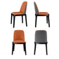 Scandinavian Style Faux Leather Side Chairs with Wooden Legs Solid Back Chair for Home Clearhalo ' kitchen&dining_furn' 'Dining Chairs' 'Dining Tables & Seating' 'dining_chair' 'furn' 'furn_dining_chair' 'Furniture' 'furniture_dining_chair' 'Kitchen & Dining Furniture' 'kitchen' 3565151
