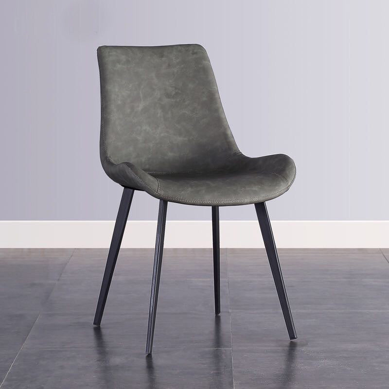 Modern Style Faux Leather Chair 20'' Wide Parsons Dining Chair for Home Use Clearhalo ' kitchen&dining_furn' 'Dining Chairs' 'Dining Tables & Seating' 'dining_chair' 'furn' 'furn_dining_chair' 'Furniture' 'furniture_dining_chair' 'Kitchen & Dining Furniture' 'kitchen' 3565173