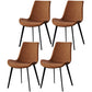 Modern Style Faux Leather Chair 20'' Wide Parsons Dining Chair for Home Use Orange 4 Piece Set Clearhalo ' kitchen&dining_furn' 'Dining Chairs' 'Dining Tables & Seating' 'dining_chair' 'furn' 'furn_dining_chair' 'Furniture' 'furniture_dining_chair' 'Kitchen & Dining Furniture' 'kitchen' 3565174