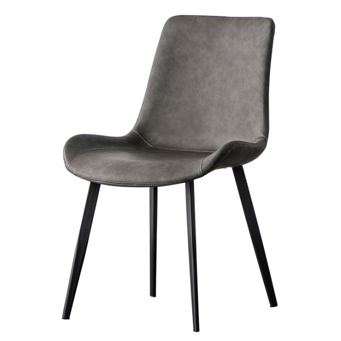 Modern Style Faux Leather Chair 20'' Wide Parsons Dining Chair for Home Use Clearhalo ' kitchen&dining_furn' 'Dining Chairs' 'Dining Tables & Seating' 'dining_chair' 'furn' 'furn_dining_chair' 'Furniture' 'furniture_dining_chair' 'Kitchen & Dining Furniture' 'kitchen' 3565175