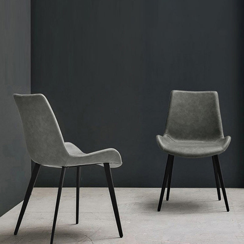 Modern Style Faux Leather Chair 20'' Wide Parsons Dining Chair for Home Use Clearhalo ' kitchen&dining_furn' 'Dining Chairs' 'Dining Tables & Seating' 'dining_chair' 'furn' 'furn_dining_chair' 'Furniture' 'furniture_dining_chair' 'Kitchen & Dining Furniture' 'kitchen' 3565180