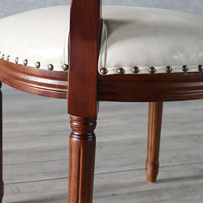 Farmhouse Fabric Dining Table Set 38"H King Louis Back Side Chair with Wooden Base for Restaurant Clearhalo ' kitchen&dining_furn' 'Dining Chairs' 'Dining Tables & Seating' 'dining_chair' 'furn' 'furn_dining_chair' 'Furniture' 'furniture_dining_chair' 'Kitchen & Dining Furniture' 'kitchen' 3565195