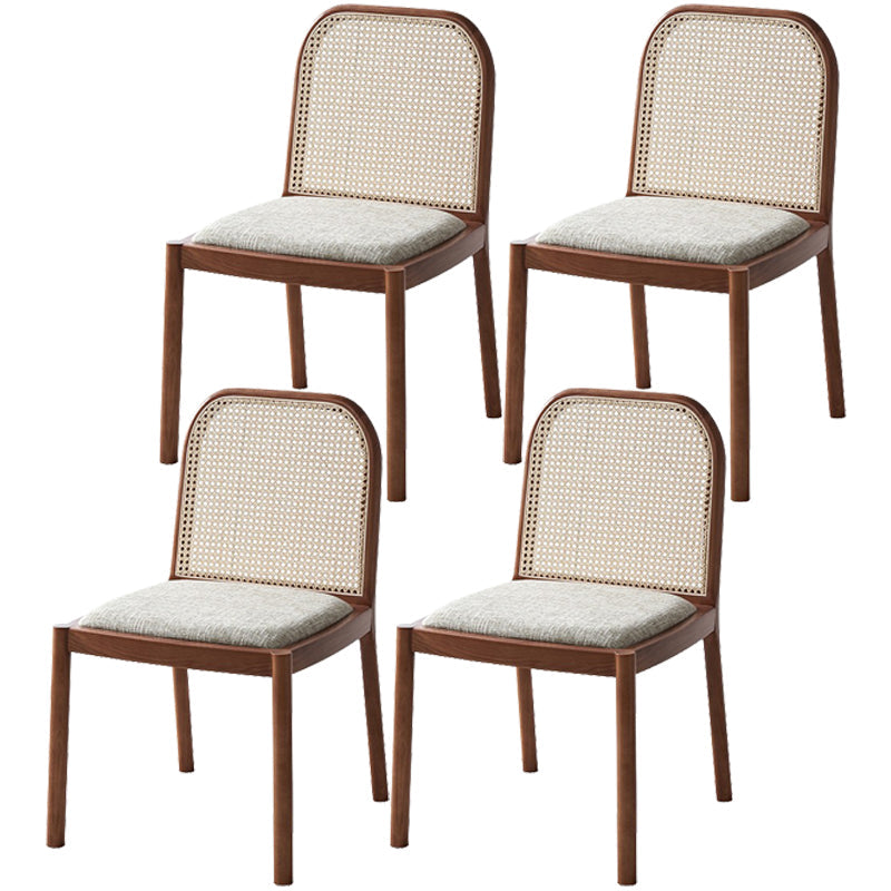 Solid Wood Traditional Dining Room Chair Matte Finish Solid Back Chair Red 4 Piece Set Clearhalo ' kitchen&dining_furn' 'Dining Chairs' 'Dining Tables & Seating' 'dining_chair' 'furn' 'furn_dining_chair' 'Furniture' 'furniture_dining_chair' 'Kitchen & Dining Furniture' 'kitchen' 3565212