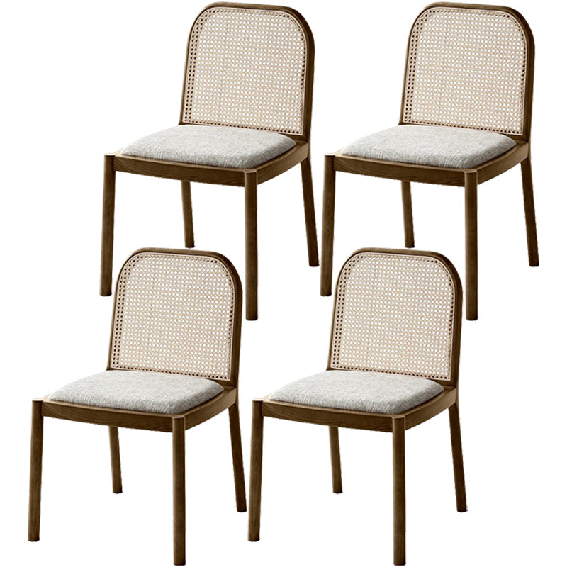 Solid Wood Traditional Dining Room Chair Matte Finish Solid Back Chair Walnut 4 Piece Set Clearhalo ' kitchen&dining_furn' 'Dining Chairs' 'Dining Tables & Seating' 'dining_chair' 'furn' 'furn_dining_chair' 'Furniture' 'furniture_dining_chair' 'Kitchen & Dining Furniture' 'kitchen' 3565224