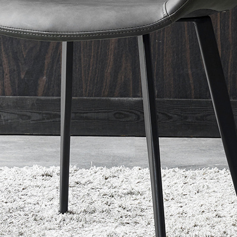 Modern Style PU Leather Dining Chair 18'' Wide Parsons Chair for Home Use Clearhalo ' kitchen&dining_furn' 'Dining Chairs' 'Dining Tables & Seating' 'dining_chair' 'furn' 'furn_dining_chair' 'Furniture' 'furniture_dining_chair' 'Kitchen & Dining Furniture' 'kitchen' 3565237