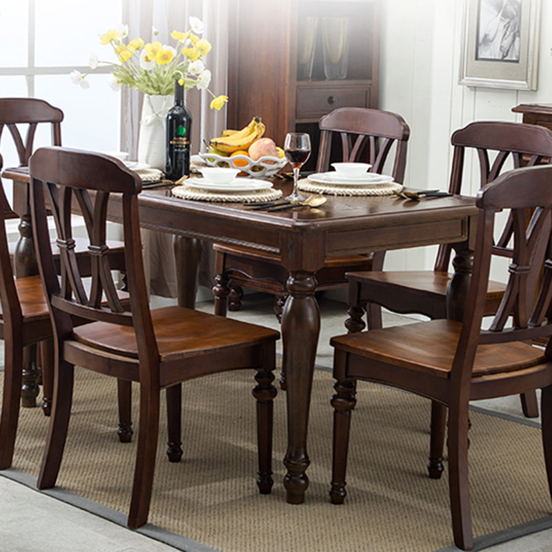 Traditional Wooden Dining Chair 35''H Cross Back Side Chair with 4 Legs for Restaurant Clearhalo ' kitchen&dining_furn' 'Dining Chairs' 'Dining Tables & Seating' 'dining_chair' 'furn' 'furn_dining_chair' 'Furniture' 'furniture_dining_chair' 'Kitchen & Dining Furniture' 'kitchen' 3565246