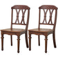 Traditional Wooden Dining Chair 35''H Cross Back Side Chair with 4 Legs for Restaurant Walnut 2 Piece Set Clearhalo ' kitchen&dining_furn' 'Dining Chairs' 'Dining Tables & Seating' 'dining_chair' 'furn' 'furn_dining_chair' 'Furniture' 'furniture_dining_chair' 'Kitchen & Dining Furniture' 'kitchen' 3565247