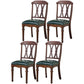 Traditional Wooden Dining Chair 35''H Cross Back Side Chair with 4 Legs for Restaurant Blackish Green 4 Piece Set Clearhalo ' kitchen&dining_furn' 'Dining Chairs' 'Dining Tables & Seating' 'dining_chair' 'furn' 'furn_dining_chair' 'Furniture' 'furniture_dining_chair' 'Kitchen & Dining Furniture' 'kitchen' 3565254