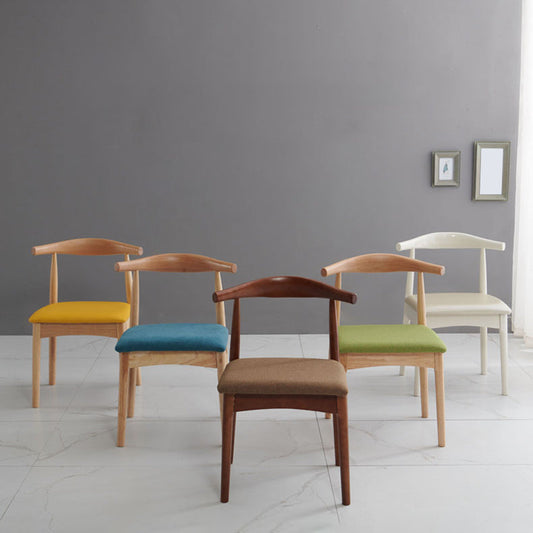 Scandinavian Dining Chair Open Back Side Chair with 4 Wood Legs for Home Use Clearhalo ' kitchen&dining_furn' 'Dining Chairs' 'Dining Tables & Seating' 'dining_chair' 'furn' 'furn_dining_chair' 'Furniture' 'furniture_dining_chair' 'Kitchen & Dining Furniture' 'kitchen' 3565264