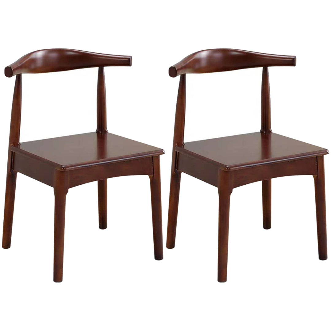 Scandinavian Dining Chair Open Back Side Chair with 4 Wood Legs for Home Use Brown 2 Piece Set Walnut Clearhalo ' kitchen&dining_furn' 'Dining Chairs' 'Dining Tables & Seating' 'dining_chair' 'furn' 'furn_dining_chair' 'Furniture' 'furniture_dining_chair' 'Kitchen & Dining Furniture' 'kitchen' 3565265