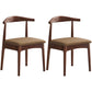 Scandinavian Dining Chair Open Back Side Chair with 4 Wood Legs for Home Use Coffee 2 Piece Set Walnut Clearhalo ' kitchen&dining_furn' 'Dining Chairs' 'Dining Tables & Seating' 'dining_chair' 'furn' 'furn_dining_chair' 'Furniture' 'furniture_dining_chair' 'Kitchen & Dining Furniture' 'kitchen' 3565272