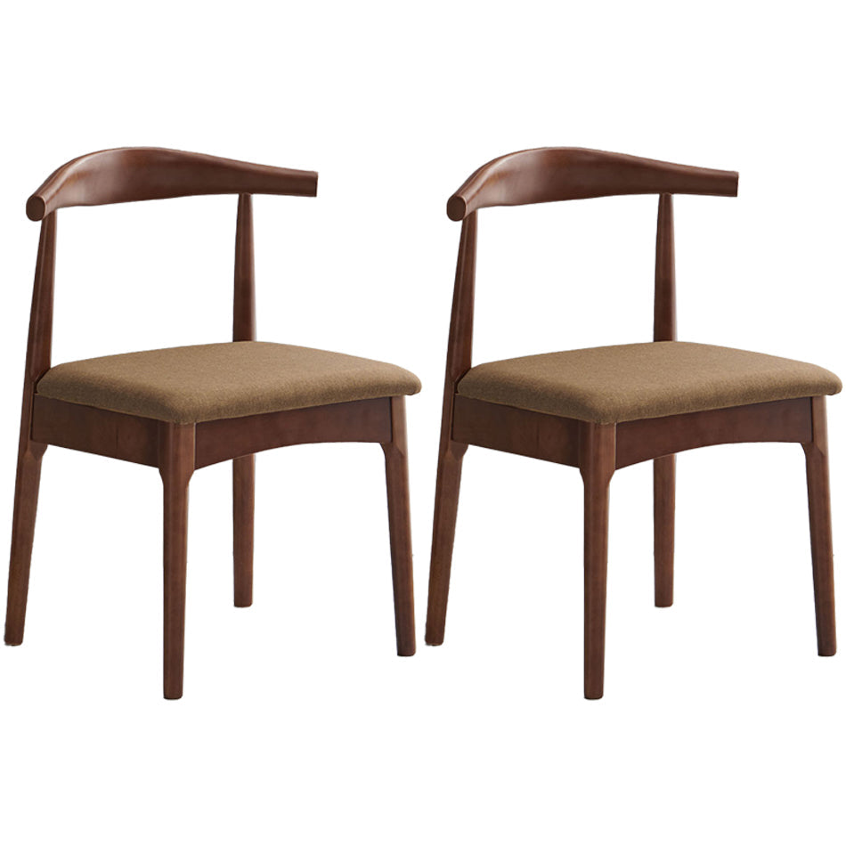 Scandinavian Dining Chair Open Back Side Chair with 4 Wood Legs for Home Use Coffee 2 Piece Set Walnut Clearhalo ' kitchen&dining_furn' 'Dining Chairs' 'Dining Tables & Seating' 'dining_chair' 'furn' 'furn_dining_chair' 'Furniture' 'furniture_dining_chair' 'Kitchen & Dining Furniture' 'kitchen' 3565272