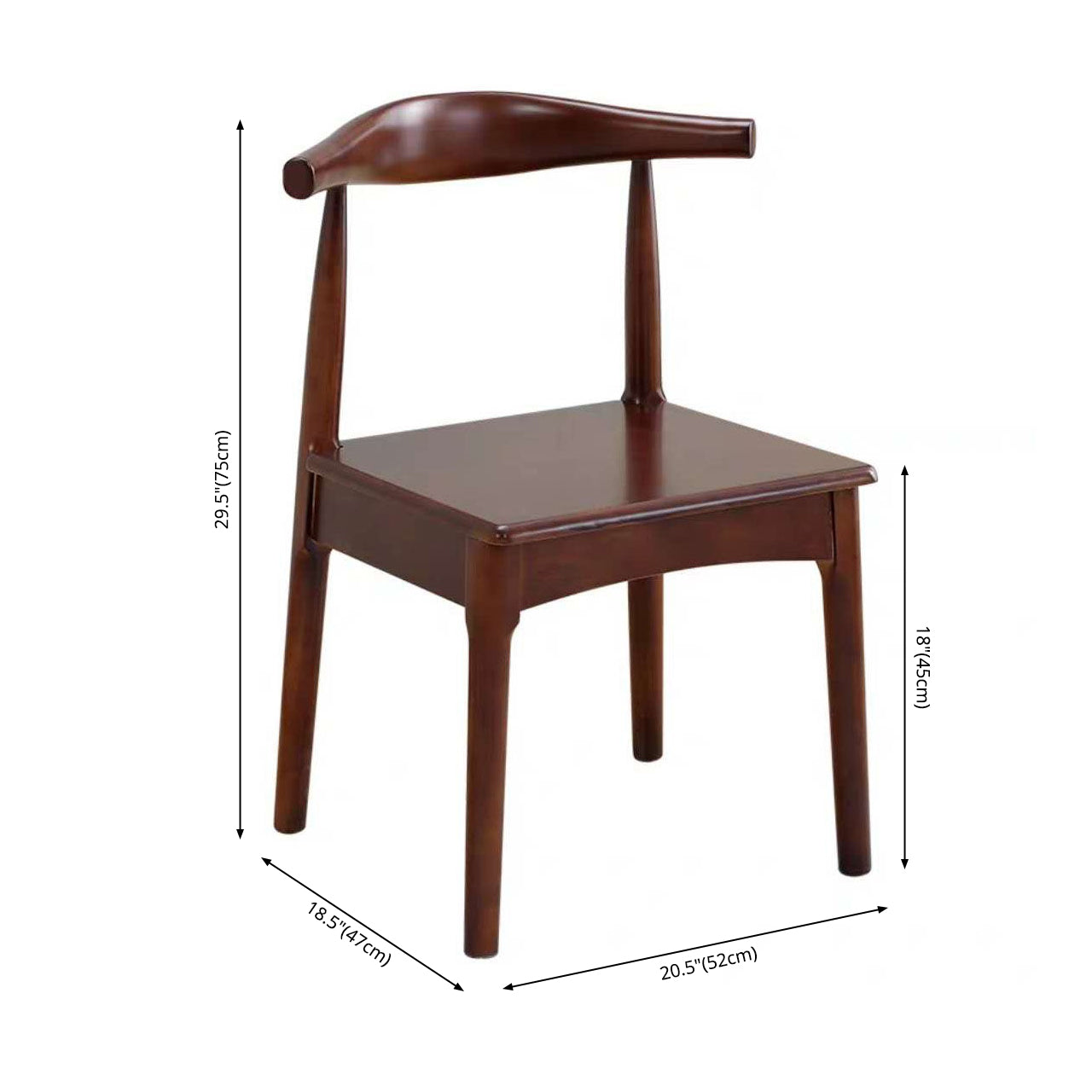 Scandinavian Dining Chair Open Back Side Chair with 4 Wood Legs for Home Use Clearhalo ' kitchen&dining_furn' 'Dining Chairs' 'Dining Tables & Seating' 'dining_chair' 'furn' 'furn_dining_chair' 'Furniture' 'furniture_dining_chair' 'Kitchen & Dining Furniture' 'kitchen' 3565274