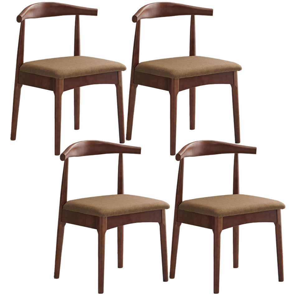Scandinavian Dining Chair Open Back Side Chair with 4 Wood Legs for Home Use Coffee 4 Piece Set Walnut Clearhalo ' kitchen&dining_furn' 'Dining Chairs' 'Dining Tables & Seating' 'dining_chair' 'furn' 'furn_dining_chair' 'Furniture' 'furniture_dining_chair' 'Kitchen & Dining Furniture' 'kitchen' 3565275