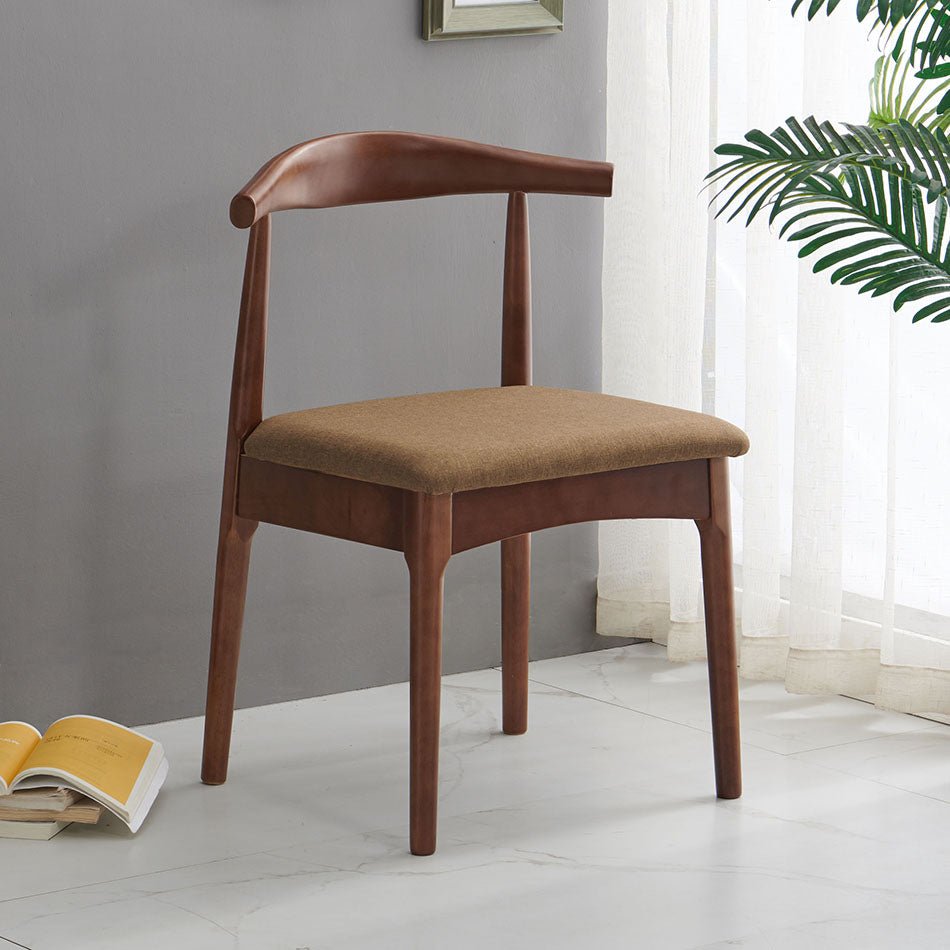 Scandinavian Dining Chair Open Back Side Chair with 4 Wood Legs for Home Use Coffee 1 Piece Walnut Clearhalo ' kitchen&dining_furn' 'Dining Chairs' 'Dining Tables & Seating' 'dining_chair' 'furn' 'furn_dining_chair' 'Furniture' 'furniture_dining_chair' 'Kitchen & Dining Furniture' 'kitchen' 3565278