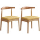 Scandinavian Dining Chair Open Back Side Chair with 4 Wood Legs for Home Use Lemon Yellow 2 Piece Set Natural Wood Clearhalo ' kitchen&dining_furn' 'Dining Chairs' 'Dining Tables & Seating' 'dining_chair' 'furn' 'furn_dining_chair' 'Furniture' 'furniture_dining_chair' 'Kitchen & Dining Furniture' 'kitchen' 3565284