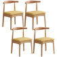 Scandinavian Dining Chair Open Back Side Chair with 4 Wood Legs for Home Use Lemon Yellow 4 Piece Set Natural Wood Clearhalo ' kitchen&dining_furn' 'Dining Chairs' 'Dining Tables & Seating' 'dining_chair' 'furn' 'furn_dining_chair' 'Furniture' 'furniture_dining_chair' 'Kitchen & Dining Furniture' 'kitchen' 3565286