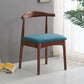 Scandinavian Dining Chair Open Back Side Chair with 4 Wood Legs for Home Use Sky Blue 1 Piece Walnut Clearhalo ' kitchen&dining_furn' 'Dining Chairs' 'Dining Tables & Seating' 'dining_chair' 'furn' 'furn_dining_chair' 'Furniture' 'furniture_dining_chair' 'Kitchen & Dining Furniture' 'kitchen' 3565287