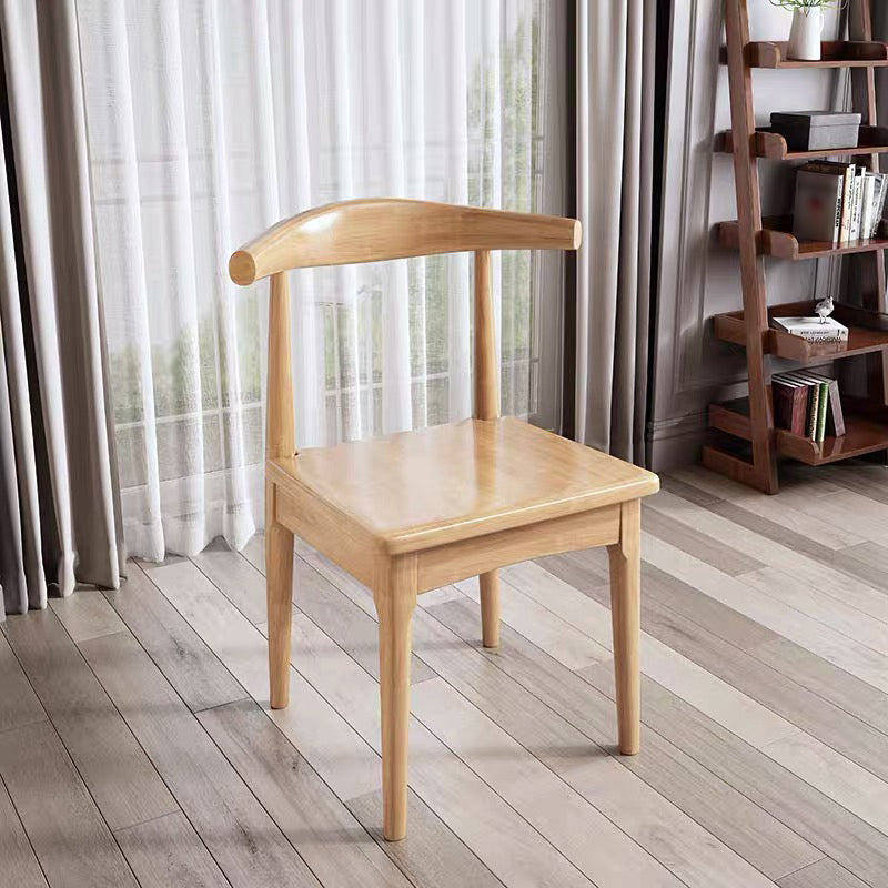 Scandinavian Dining Chair Open Back Side Chair with 4 Wood Legs for Home Use Brown 1 Piece Natural Wood Clearhalo ' kitchen&dining_furn' 'Dining Chairs' 'Dining Tables & Seating' 'dining_chair' 'furn' 'furn_dining_chair' 'Furniture' 'furniture_dining_chair' 'Kitchen & Dining Furniture' 'kitchen' 3565293