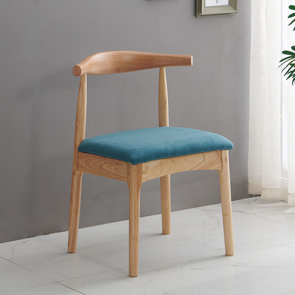 Scandinavian Dining Chair Open Back Side Chair with 4 Wood Legs for Home Use Sky Blue 1 Piece Natural Wood Clearhalo ' kitchen&dining_furn' 'Dining Chairs' 'Dining Tables & Seating' 'dining_chair' 'furn' 'furn_dining_chair' 'Furniture' 'furniture_dining_chair' 'Kitchen & Dining Furniture' 'kitchen' 3565299