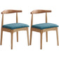 Scandinavian Dining Chair Open Back Side Chair with 4 Wood Legs for Home Use Sky Blue 2 Piece Set Natural Wood Clearhalo ' kitchen&dining_furn' 'Dining Chairs' 'Dining Tables & Seating' 'dining_chair' 'furn' 'furn_dining_chair' 'Furniture' 'furniture_dining_chair' 'Kitchen & Dining Furniture' 'kitchen' 3565300