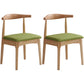 Scandinavian Dining Chair Open Back Side Chair with 4 Wood Legs for Home Use Green 2 Piece Set Natural Wood Clearhalo ' kitchen&dining_furn' 'Dining Chairs' 'Dining Tables & Seating' 'dining_chair' 'furn' 'furn_dining_chair' 'Furniture' 'furniture_dining_chair' 'Kitchen & Dining Furniture' 'kitchen' 3565303