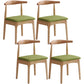 Scandinavian Dining Chair Open Back Side Chair with 4 Wood Legs for Home Use Green 4 Piece Set Natural Wood Clearhalo ' kitchen&dining_furn' 'Dining Chairs' 'Dining Tables & Seating' 'dining_chair' 'furn' 'furn_dining_chair' 'Furniture' 'furniture_dining_chair' 'Kitchen & Dining Furniture' 'kitchen' 3565304