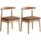 Scandinavian Dining Chair Open Back Side Chair with 4 Wood Legs for Home Use Coffee 2 Piece Set Natural Wood Clearhalo ' kitchen&dining_furn' 'Dining Chairs' 'Dining Tables & Seating' 'dining_chair' 'furn' 'furn_dining_chair' 'Furniture' 'furniture_dining_chair' 'Kitchen & Dining Furniture' 'kitchen' 3565306